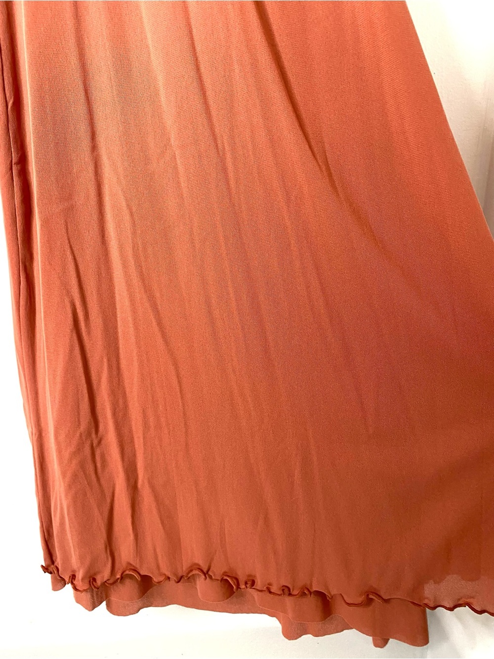 Free People Got Glam Mesh Slip Dress Orange Adjustable Tie Straps NWT - Picture 9 of 10